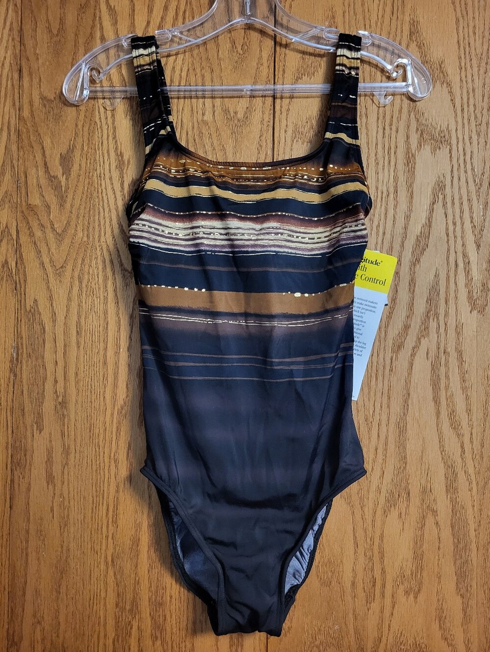 NWT Longitude Golden Sands One Piece Swimsuit Size 8